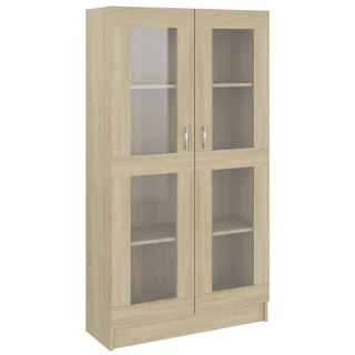 Vitrine Cabinet Sonoma Oak 82.5x30.5x150 cm Engineered Wood - Giant Lobelia