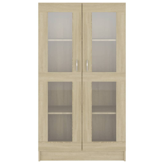 Vitrine Cabinet Sonoma Oak 82.5x30.5x150 cm Engineered Wood - Giant Lobelia