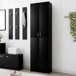 vidaXL Hallway Wardrobe Black 55x25x189 cm Engineered Wood - Giant Lobelia