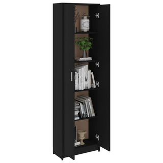 vidaXL Hallway Wardrobe Black 55x25x189 cm Engineered Wood - Giant Lobelia