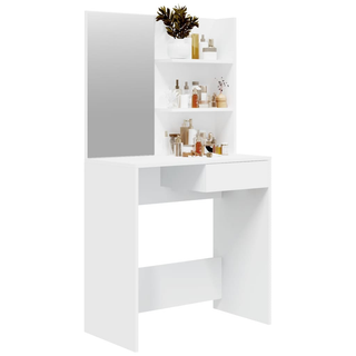 Dressing Table with Mirror White 74.5x40x141 cm - Giant Lobelia