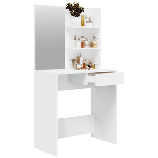 Dressing Table with Mirror White 74.5x40x141 cm - Giant Lobelia