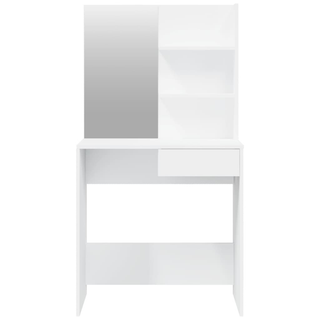 Dressing Table with Mirror White 74.5x40x141 cm - Giant Lobelia