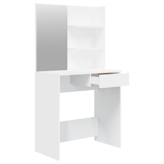 Dressing Table with Mirror White 74.5x40x141 cm - Giant Lobelia