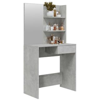 Dressing Table with Mirror Concrete Grey 74.5x40x141 cm - Giant Lobelia