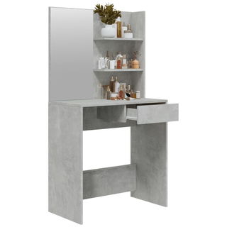 Dressing Table with Mirror Concrete Grey 74.5x40x141 cm - Giant Lobelia