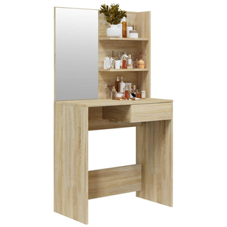 Dressing Table with Mirror Sonoma Oak 74.5x40x141 cm - Giant Lobelia