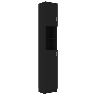 Bathroom Cabinet Black 32x25.5x190 cm Engineered Wood - Giant Lobelia