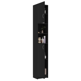 Bathroom Cabinet Black 32x25.5x190 cm Engineered Wood - Giant Lobelia