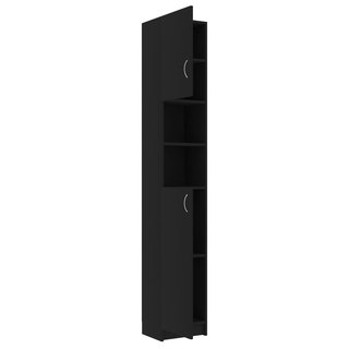 Bathroom Cabinet Black 32x25.5x190 cm Engineered Wood - Giant Lobelia