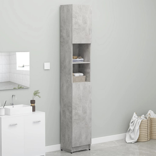 Bathroom Cabinet Concrete Grey 32x25.5x190 cm Engineered Wood - Giant Lobelia