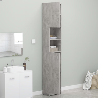 Bathroom Cabinet Concrete Grey 32x25.5x190 cm Engineered Wood - Giant Lobelia