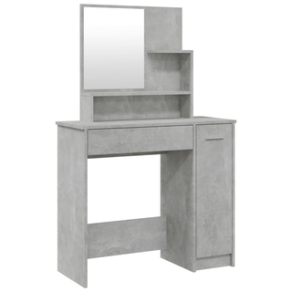 Dressing Table with Mirror Concrete Grey 86.5x35x136 cm - Giant Lobelia