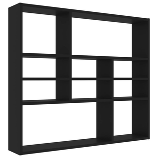 Wall Shelf Black 90x16x78 cm Engineered Wood - Giant Lobelia