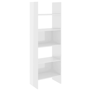 Book Cabinet High Gloss White 60x35x180 cm Engineered Wood - Giant Lobelia