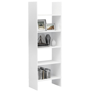 Book Cabinet High Gloss White 60x35x180 cm Engineered Wood - Giant Lobelia