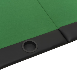 10-Player Folding Poker Table Green 206x106x75 cm - Giant Lobelia