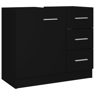 vidaXL Sink Cabinet Black 63x30x54 cm Engineered Wood - Giant Lobelia