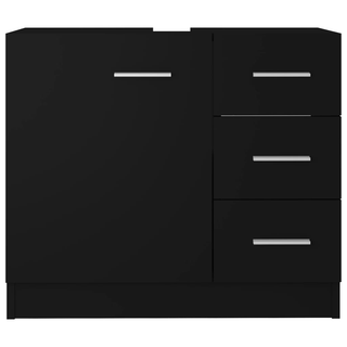 vidaXL Sink Cabinet Black 63x30x54 cm Engineered Wood - Giant Lobelia