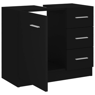 vidaXL Sink Cabinet Black 63x30x54 cm Engineered Wood - Giant Lobelia