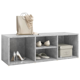 vidaXL Shoe Storage Bench Concrete Grey 105x35x35 cm Engineered Wood - Giant Lobelia