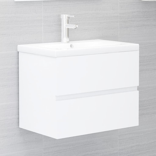 vidaXL Sink Cabinet White 60x38.5x45 cm Engineered Wood - Giant Lobelia