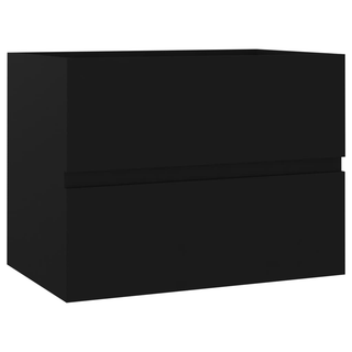 vidaXL Sink Cabinet Black 60x38.5x45 cm Engineered Wood - Giant Lobelia