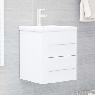 vidaXL Sink Cabinet White 41x38.5x48 cm Engineered Wood - Giant Lobelia