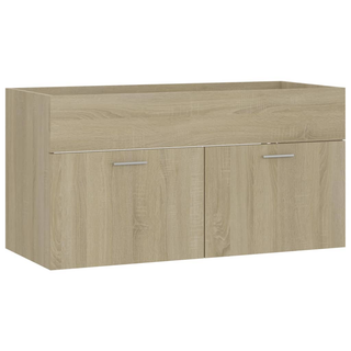 vidaXL Sink Cabinet Sonoma Oak 90x38.5x46 cm Engineered Wood - Giant Lobelia