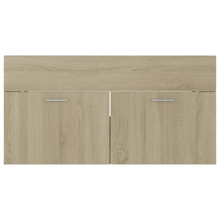 vidaXL Sink Cabinet Sonoma Oak 90x38.5x46 cm Engineered Wood - Giant Lobelia