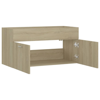 vidaXL Sink Cabinet Sonoma Oak 90x38.5x46 cm Engineered Wood - Giant Lobelia