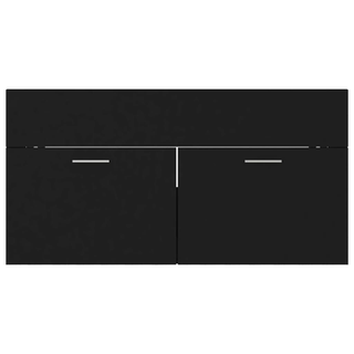 vidaXL Sink Cabinet Black 90x38.5x46 cm Engineered Wood - Giant Lobelia