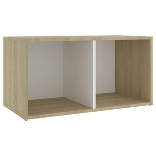 TV Cabinet White and Sonoma Oak 72x35x36.5 cm Engineered Wood - Giant Lobelia