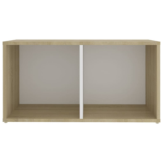 TV Cabinet White and Sonoma Oak 72x35x36.5 cm Engineered Wood - Giant Lobelia