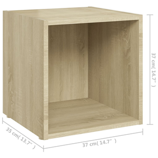 TV Cabinets 4 pcs Sonoma Oak 37x35x37 cm Engineered Wood - Giant Lobelia