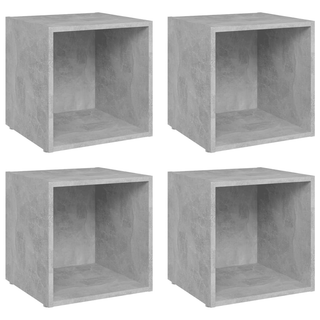 TV Cabinets 4 pcs Concrete Grey 37x35x37 cm Engineered Wood - Giant Lobelia