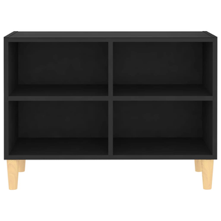 TV Cabinet with Solid Wood Legs Black 69.5x30x50 cm - Giant Lobelia