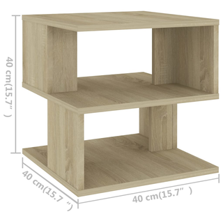 Side Table Sonoma Oak 40x40x40 cm Engineered Wood - Giant Lobelia