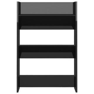 vidaXL Wall Shoe Cabinets 2 pcs  High Gloss Black 60x18x90cm Engineered Wood - Giant Lobelia