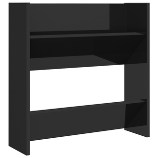 vidaXL Wall Shoe Cabinets 4 pcs High Gloss Black 60x18x60 cm Engineered Wood - Giant Lobelia