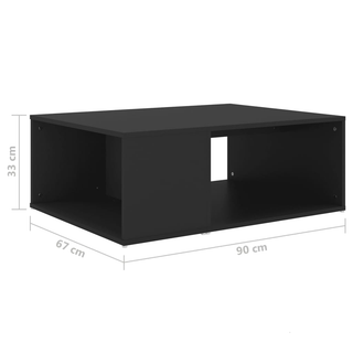 Coffee Table Black 90x67x33 cm Engineered Wood - Giant Lobelia