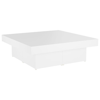 Coffee Table White 90x90x28 cm Engineered Wood - Giant Lobelia