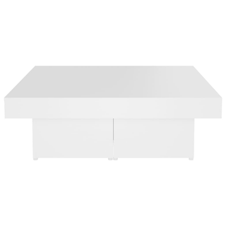 Coffee Table White 90x90x28 cm Engineered Wood - Giant Lobelia