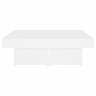 Coffee Table White 90x90x28 cm Engineered Wood - Giant Lobelia