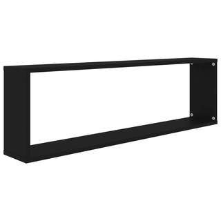 Wall Cube Shelf 2 pcs Black 100x15x30 cm Engineered Wood - Giant Lobelia