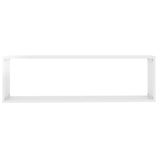 Wall Cube Shelf 2 pcs High Gloss White 100x15x30 cm Engineered Wood - Giant Lobelia