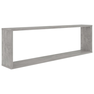 Wall Cube Shelf 2 pcs Concrete Grey 100x15x30 cm Engineered Wood - Giant Lobelia