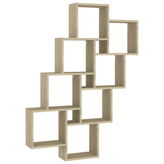 Wall Cube Shelf Sonoma Oak 90x15x119 cm Engineered Wood - Giant Lobelia