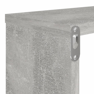 Wall Cube Shelf 2 pcs Concrete Grey 80x15x26.5 cm Engineered Wood - Giant Lobelia