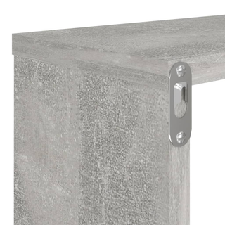 Wall Cube Shelf 4 pcs Concrete Grey 80x15x26.5 cm Engineered Wood - Giant Lobelia